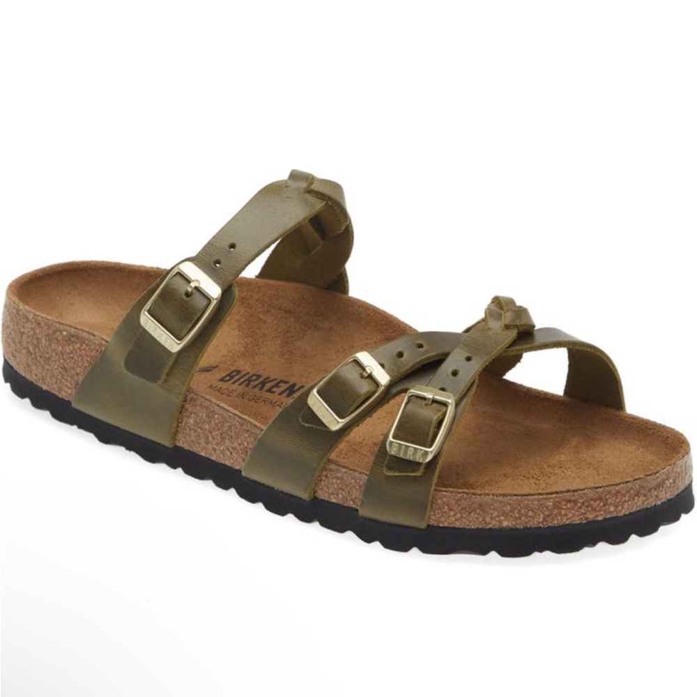 Birkenstock Franca olive green size 5.5 US 36 EUR